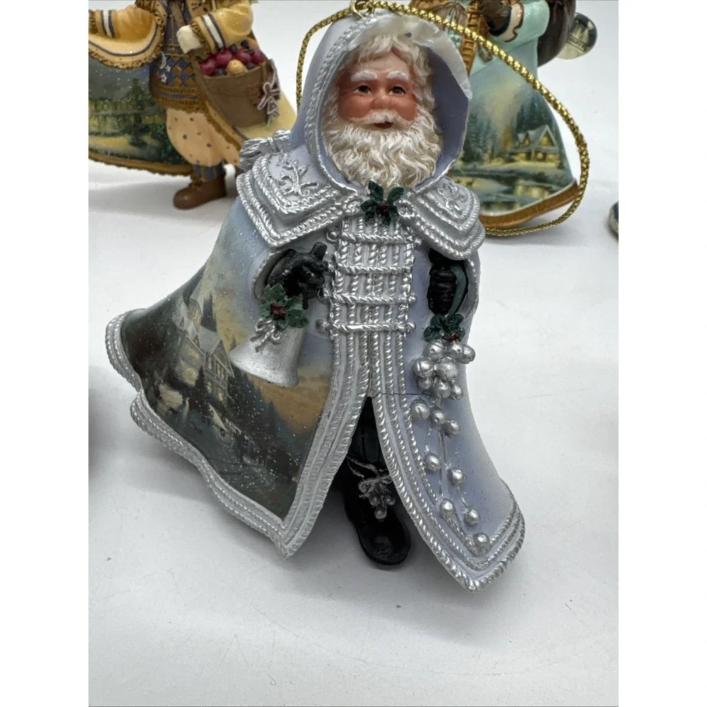 8 Vintage Ashton Drake Thomas Kinkade Old‎ World Santa Ornaments New With Tags